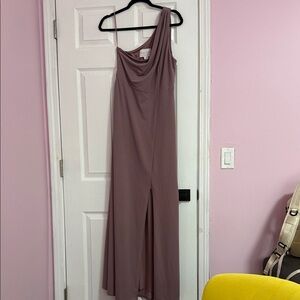 Birdy Grey One-Shoulder Dress in Mauve